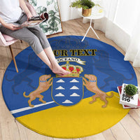 Personalized Dia de Canarias Round Carpet Las Islas Afortunadas