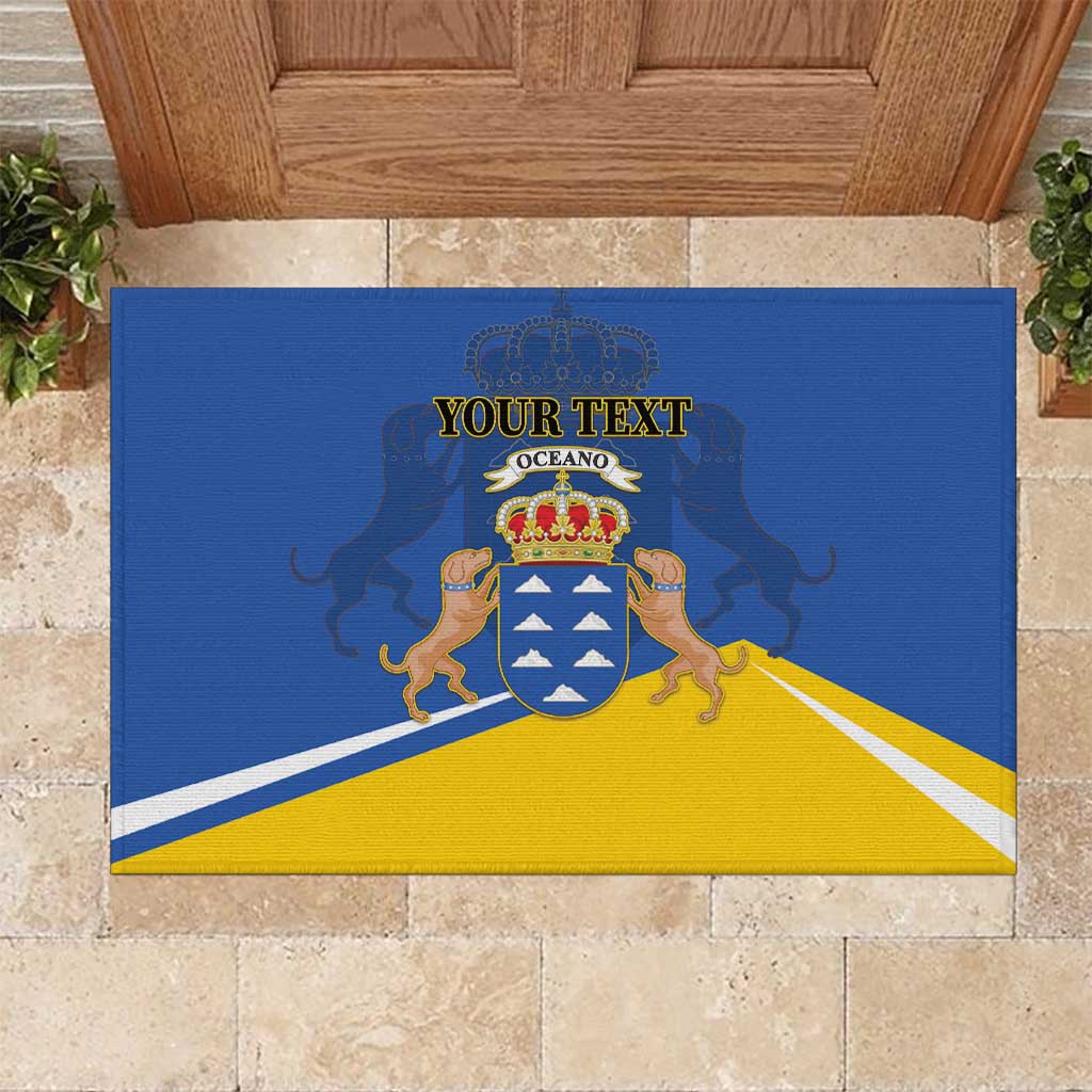 Personalized Dia de Canarias Rubber Doormat Las Islas Afortunadas
