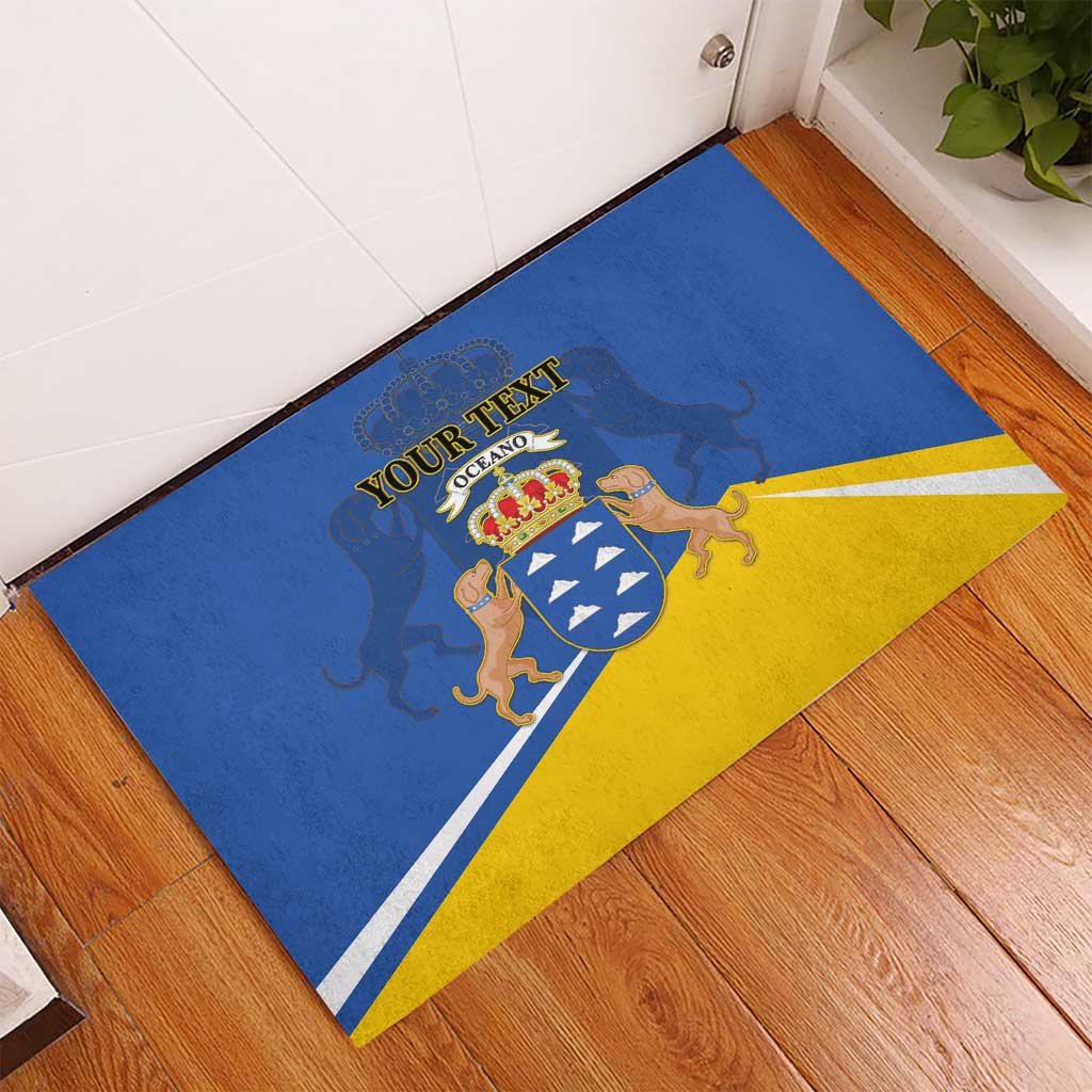 Personalized Dia de Canarias Rubber Doormat Las Islas Afortunadas