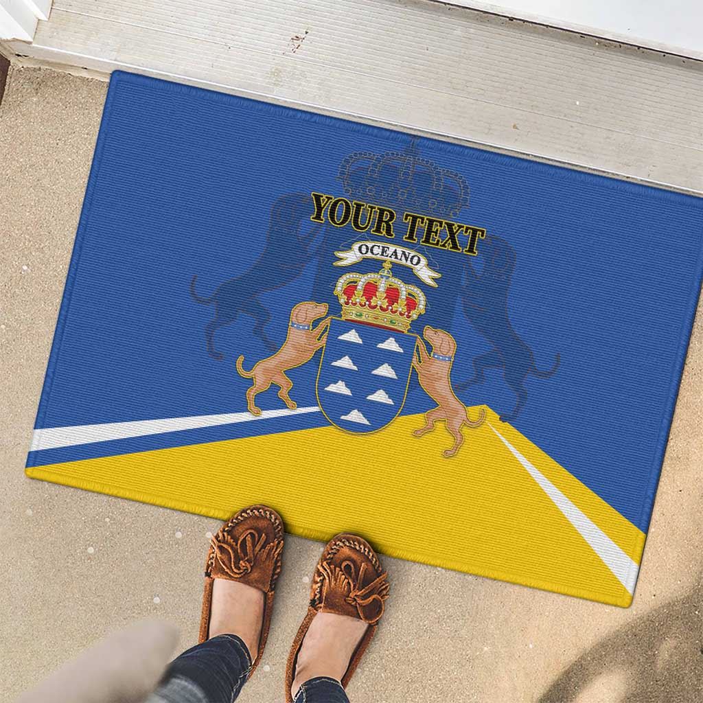 Personalized Dia de Canarias Rubber Doormat Las Islas Afortunadas
