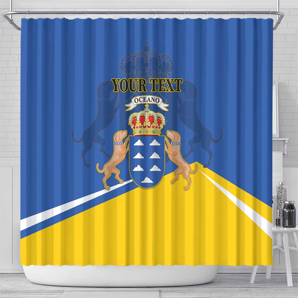 Personalized Dia de Canarias Shower Curtain Las Islas Afortunadas