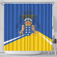 Personalized Dia de Canarias Shower Curtain Las Islas Afortunadas