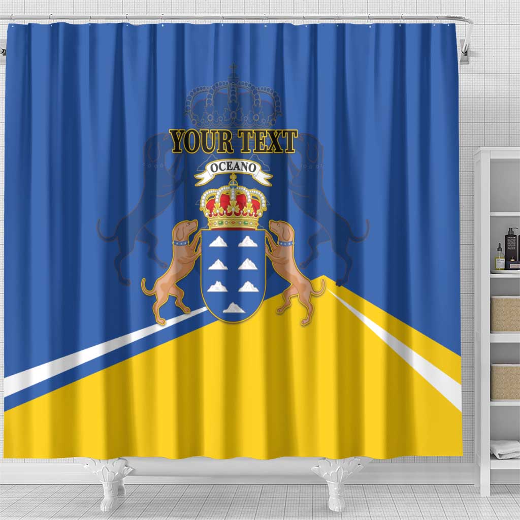 Personalized Dia de Canarias Shower Curtain Las Islas Afortunadas