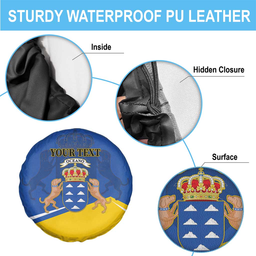 Personalized Dia de Canarias Spare Tire Cover Las Islas Afortunadas