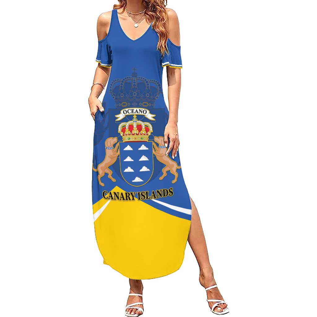 Personalized Dia de Canarias Summer Maxi Dress Las Islas Afortunadas