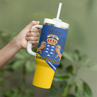 Personalized Dia de Canarias Tumbler With Handle Las Islas Afortunadas