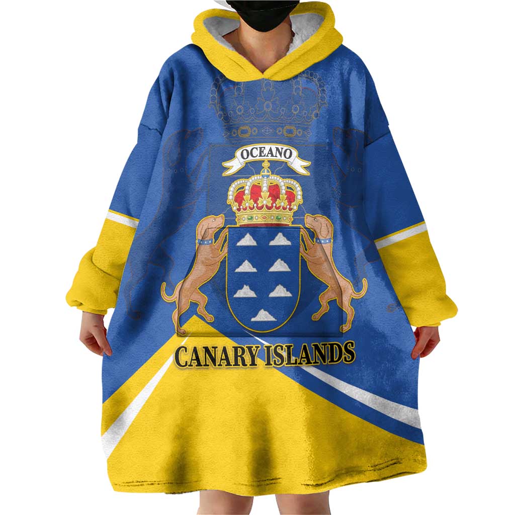 Personalized Dia de Canarias Wearable Blanket Hoodie Las Islas Afortunadas
