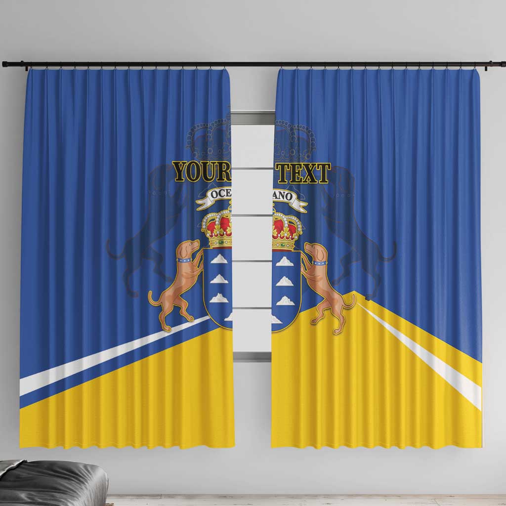 Personalized Dia de Canarias Window Curtain Las Islas Afortunadas