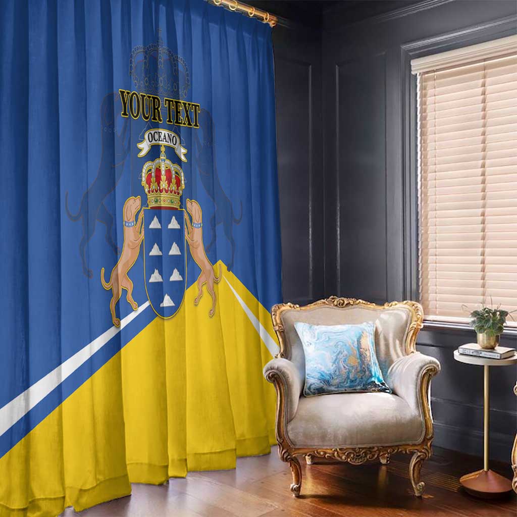 Personalized Dia de Canarias Window Curtain Las Islas Afortunadas