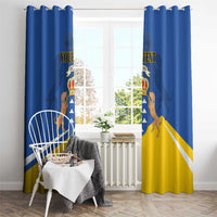 Personalized Dia de Canarias Window Curtain Las Islas Afortunadas