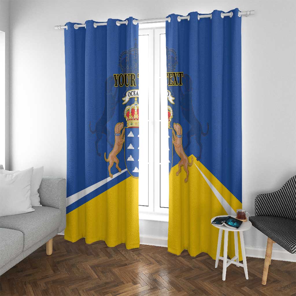 Personalized Dia de Canarias Window Curtain Las Islas Afortunadas