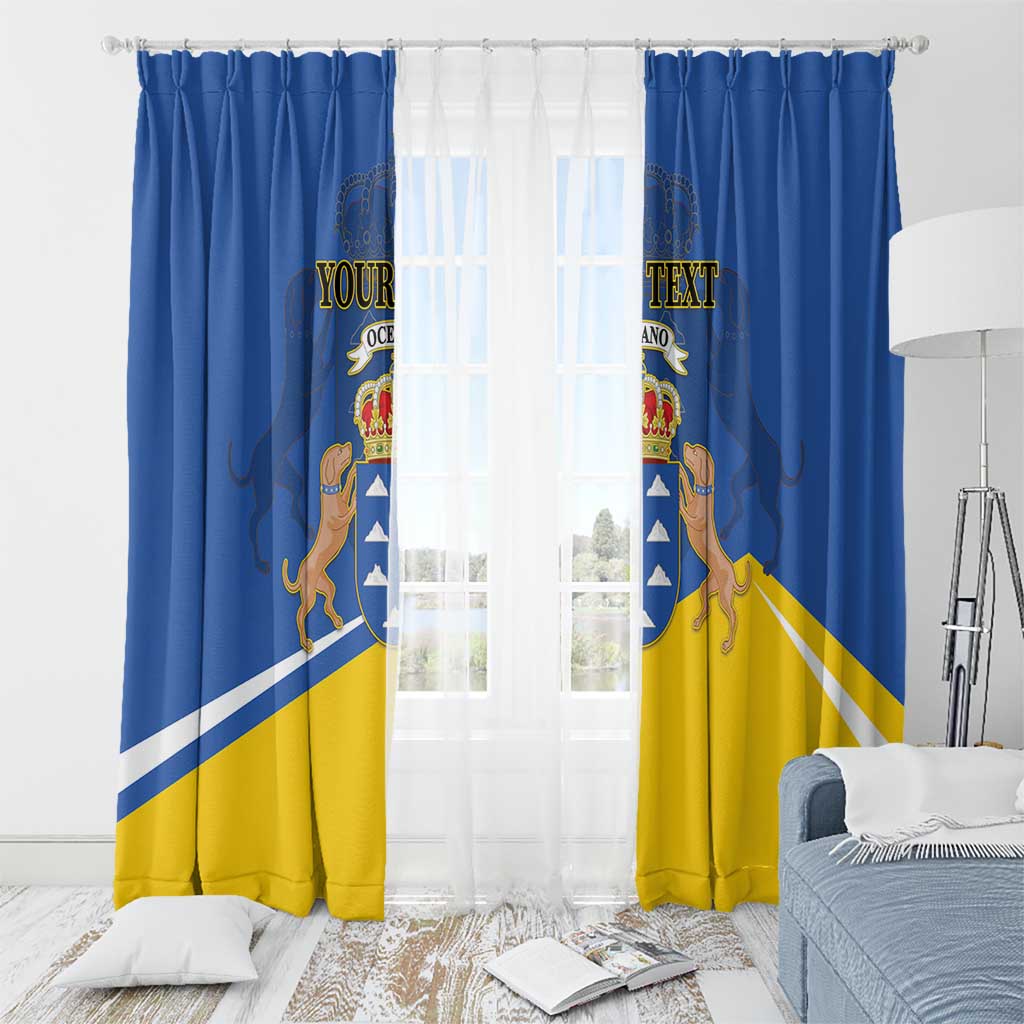 Personalized Dia de Canarias Window Curtain Las Islas Afortunadas