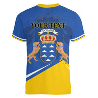 Personalized Dia de Canarias Women V-Neck T-Shirt Las Islas Afortunadas