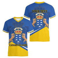 Personalized Dia de Canarias Women V-Neck T-Shirt Las Islas Afortunadas