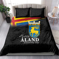Happy Aland's Autonomy Day Bedding Set Coat Of Arms
