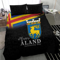 Happy Aland's Autonomy Day Bedding Set Coat Of Arms