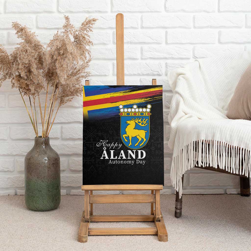 Happy Aland's Autonomy Day Canvas Wall Art Coat Of Arms