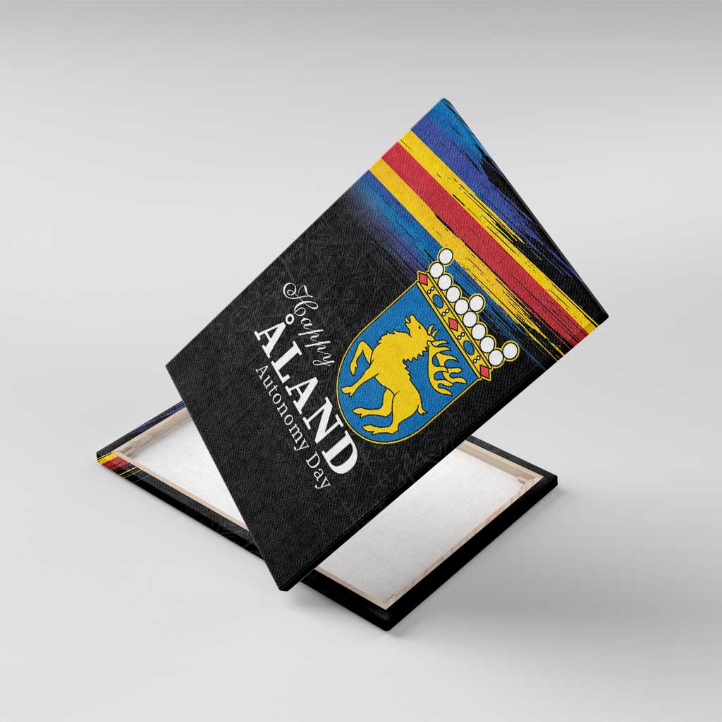 Happy Aland's Autonomy Day Canvas Wall Art Coat Of Arms