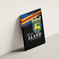 Happy Aland's Autonomy Day Canvas Wall Art Coat Of Arms