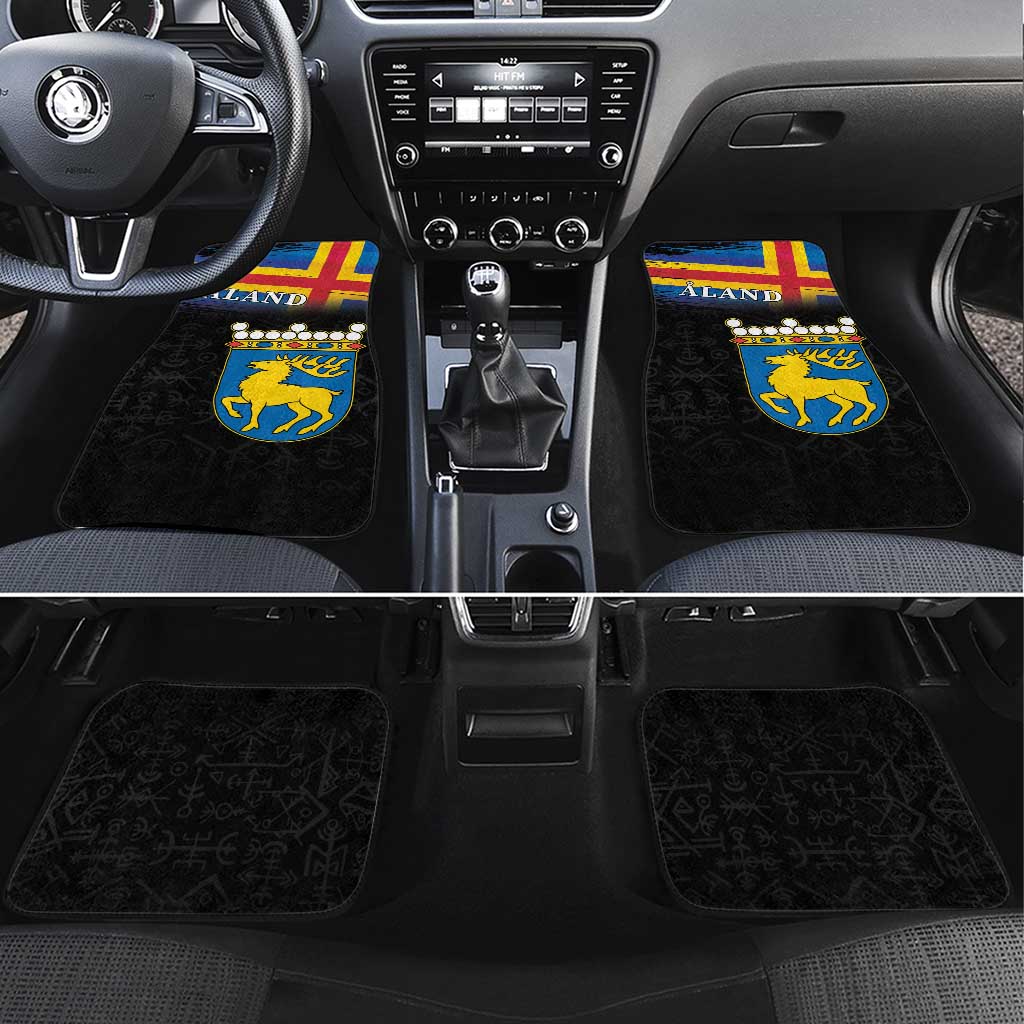 Happy Aland's Autonomy Day Car Mats Coat Of Arms