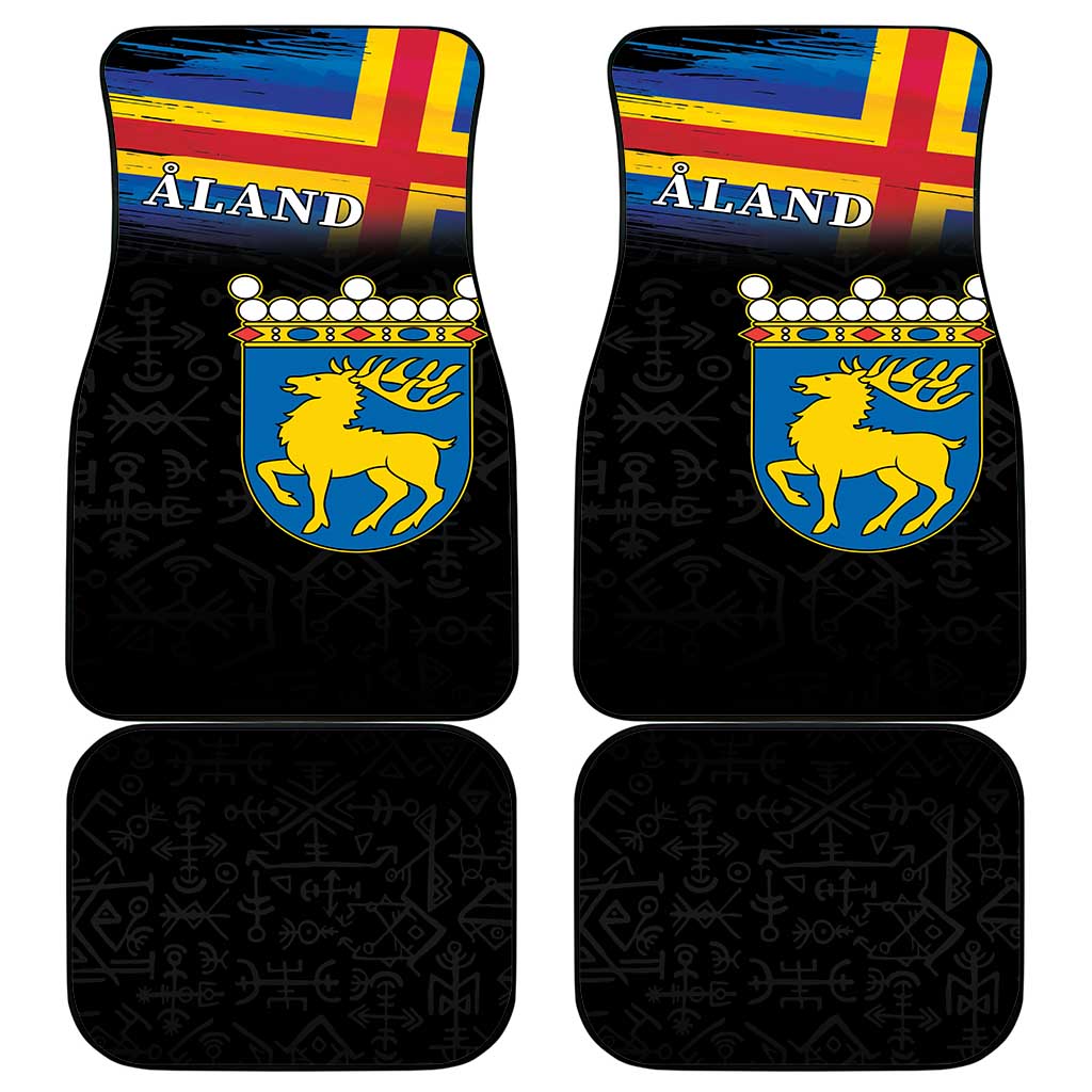 Happy Aland's Autonomy Day Car Mats Coat Of Arms