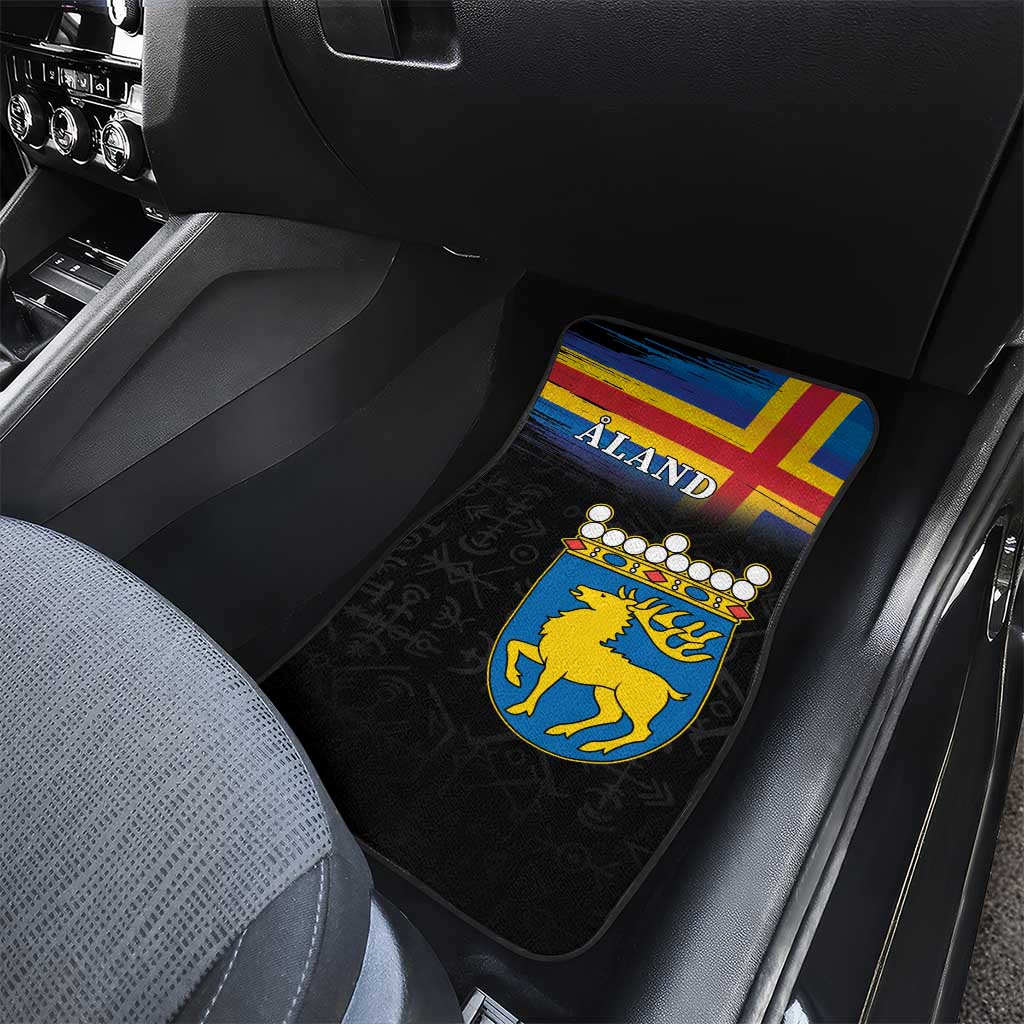 Happy Aland's Autonomy Day Car Mats Coat Of Arms