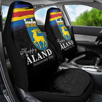 Happy Aland's Autonomy Day Car Seat Cover Coat Of Arms