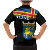 Happy Aland's Autonomy Day Family Matching Mermaid Dress and Hawaiian Shirt Coat Of Arms