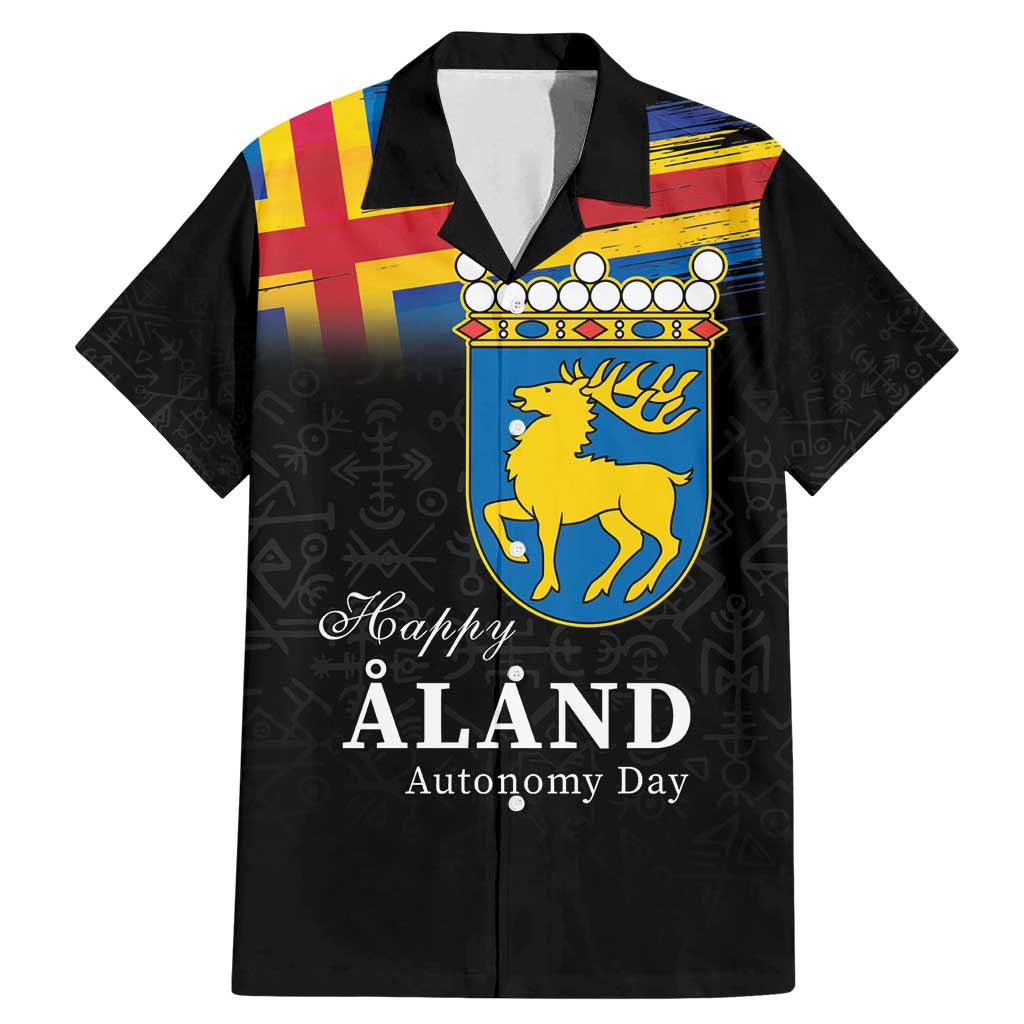 Happy Aland's Autonomy Day Family Matching Mermaid Dress and Hawaiian Shirt Coat Of Arms