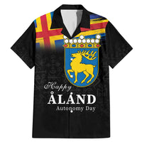 Happy Aland's Autonomy Day Family Matching Mermaid Dress and Hawaiian Shirt Coat Of Arms