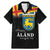 Happy Aland's Autonomy Day Family Matching Mermaid Dress and Hawaiian Shirt Coat Of Arms