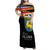 Happy Aland's Autonomy Day Family Matching Off Shoulder Maxi Dress and Hawaiian Shirt Coat Of Arms