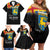Happy Aland's Autonomy Day Family Matching Off Shoulder Short Dress and Hawaiian Shirt Coat Of Arms