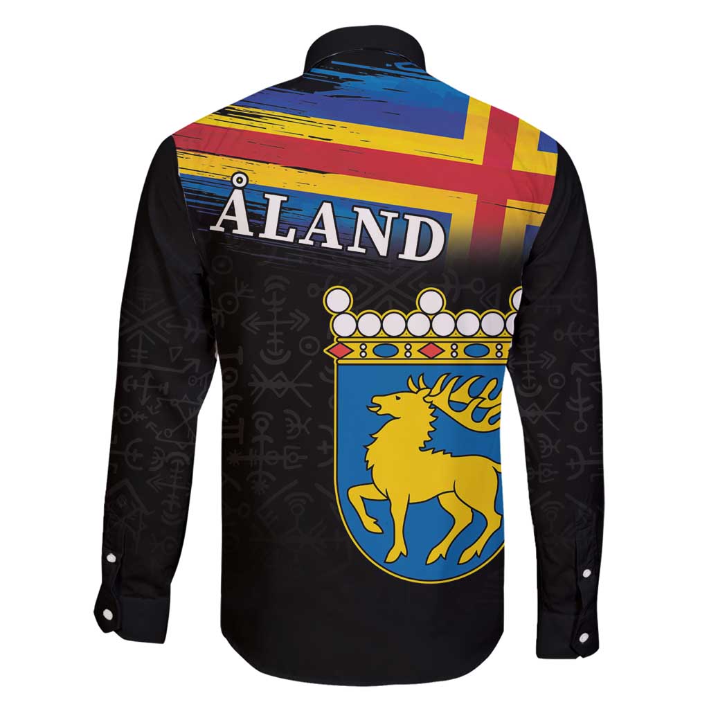 Happy Aland's Autonomy Day Family Matching Off Shoulder Short Dress and Hawaiian Shirt Coat Of Arms