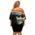 Happy Aland's Autonomy Day Family Matching Off Shoulder Short Dress and Hawaiian Shirt Coat Of Arms