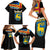 Happy Aland's Autonomy Day Family Matching Short Sleeve Bodycon Dress and Hawaiian Shirt Coat Of Arms