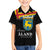 Happy Aland's Autonomy Day Family Matching Short Sleeve Bodycon Dress and Hawaiian Shirt Coat Of Arms