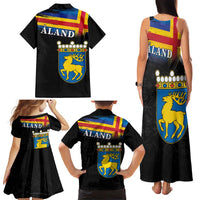 Happy Aland's Autonomy Day Family Matching Tank Maxi Dress and Hawaiian Shirt Coat Of Arms