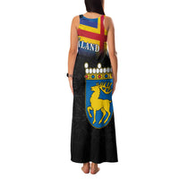 Happy Aland's Autonomy Day Family Matching Tank Maxi Dress and Hawaiian Shirt Coat Of Arms