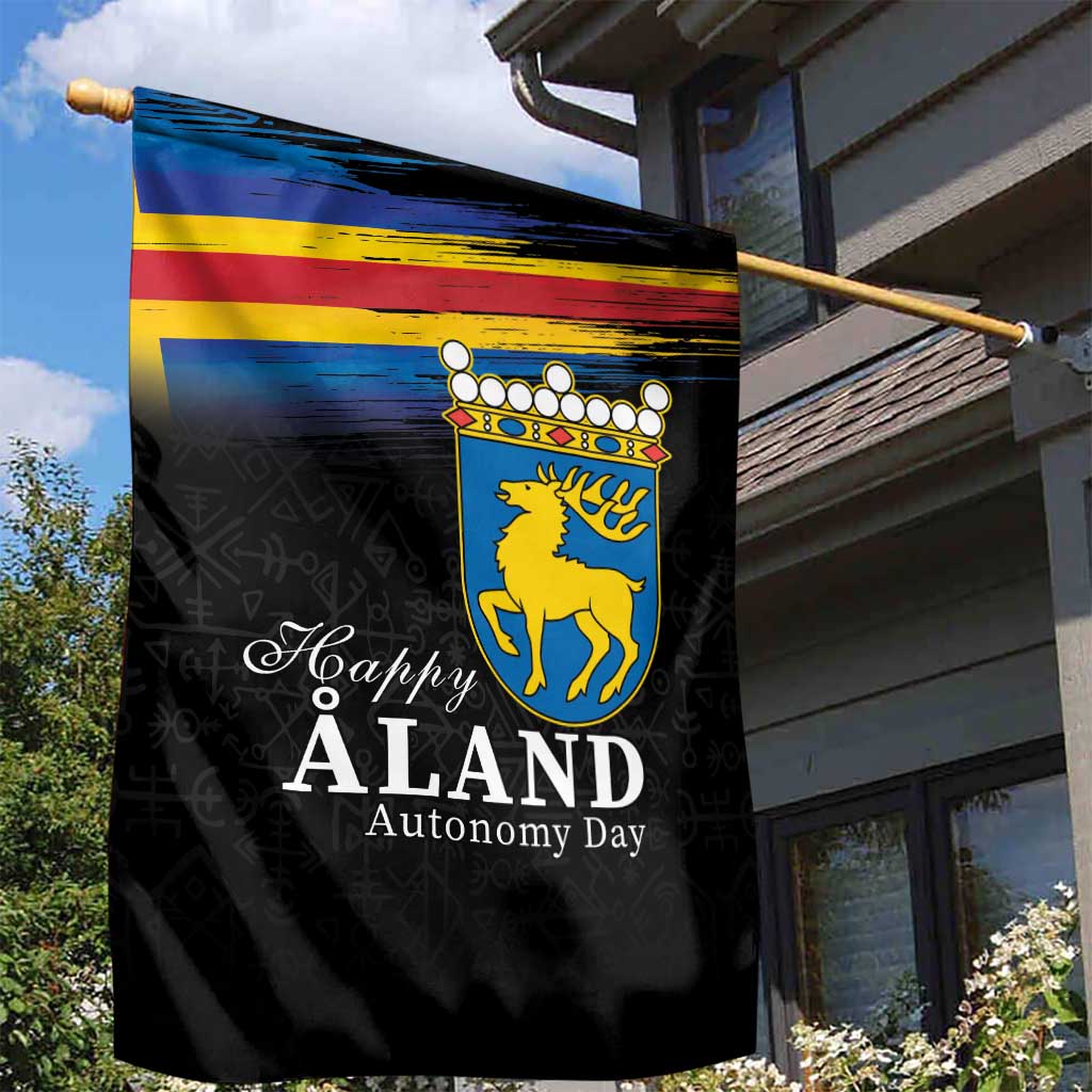 Happy Aland's Autonomy Day Garden Flag Coat Of Arms