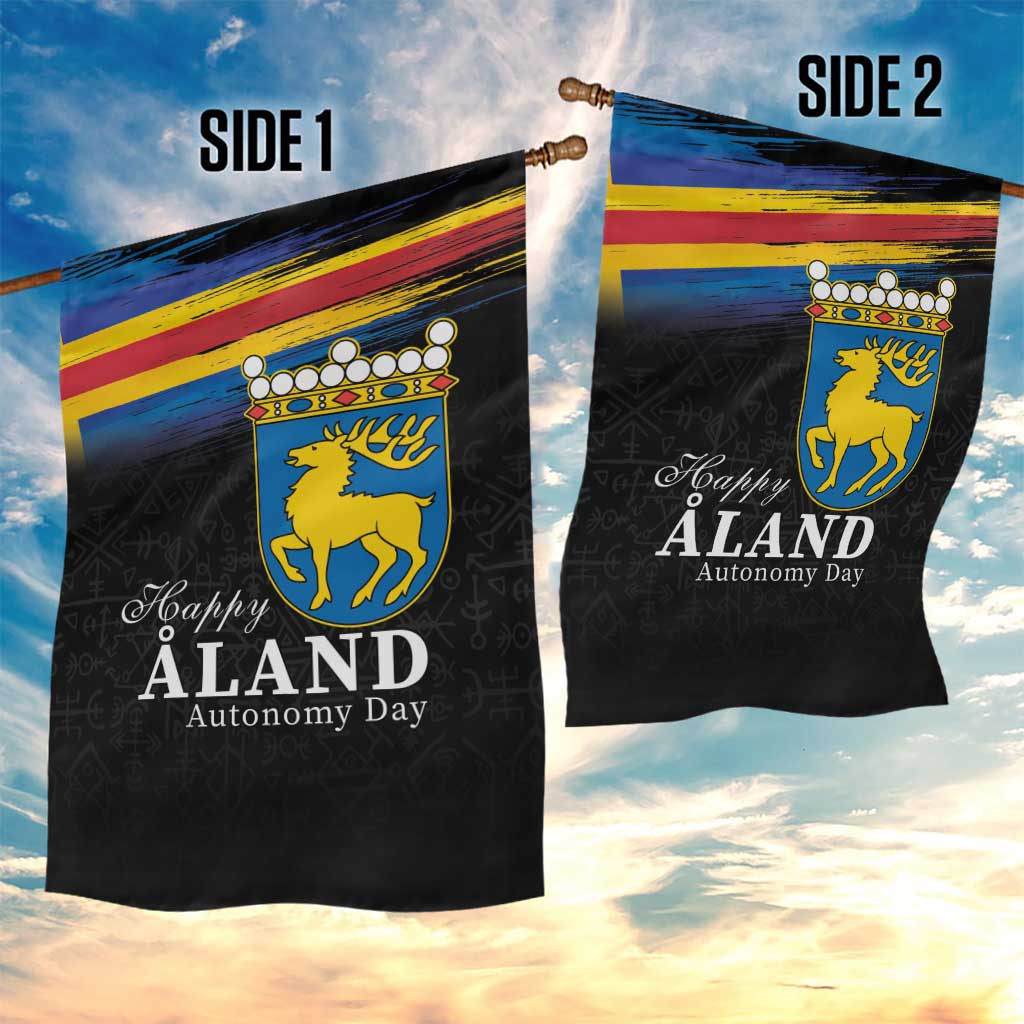 Happy Aland's Autonomy Day Garden Flag Coat Of Arms