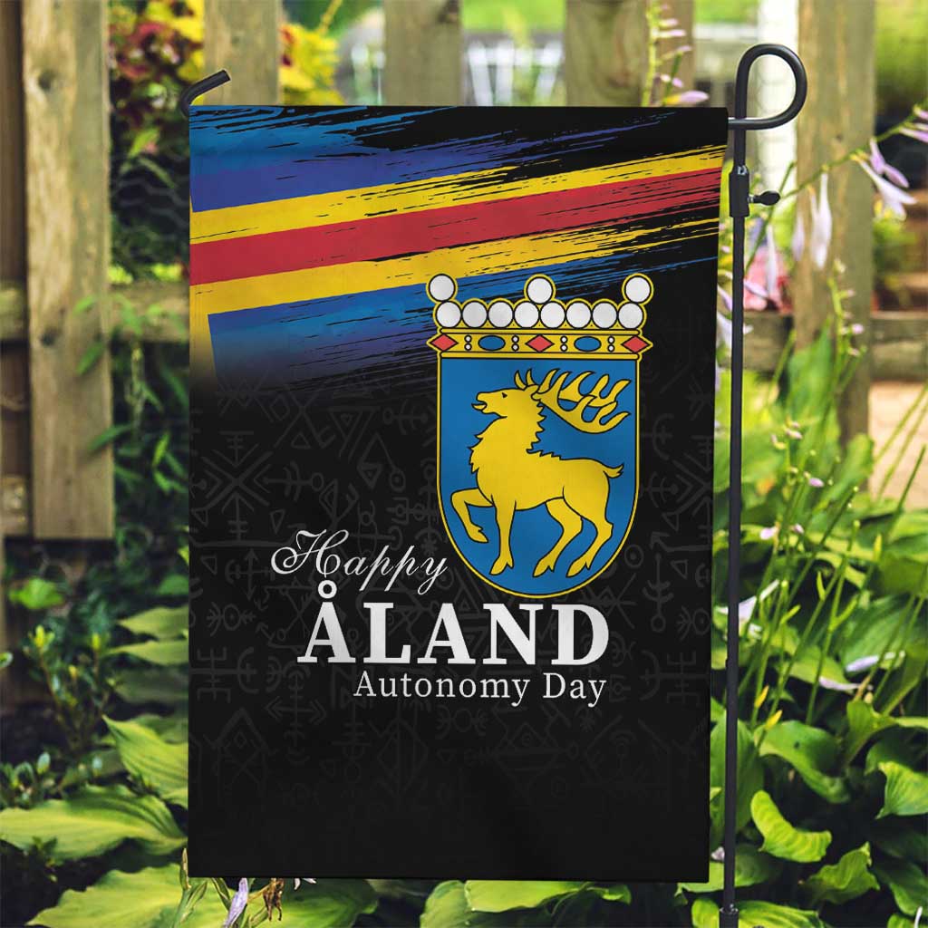 Happy Aland's Autonomy Day Garden Flag Coat Of Arms