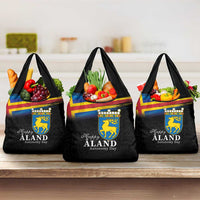 Happy Aland's Autonomy Day Grocery Bag Coat Of Arms