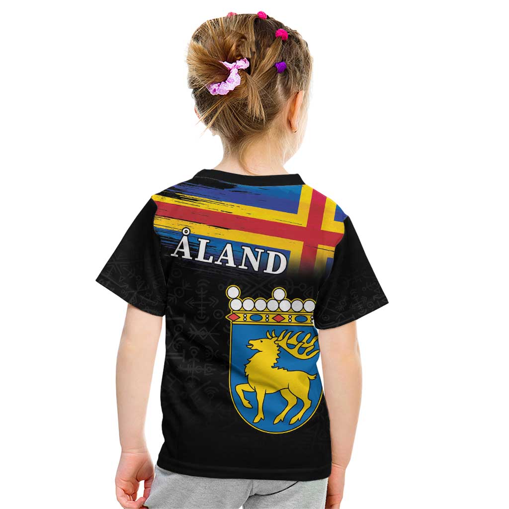 Happy Aland's Autonomy Day Kid T Shirt Coat Of Arms