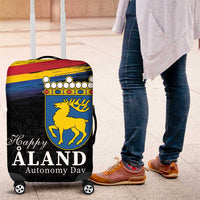 Happy Aland's Autonomy Day Luggage Cover Coat Of Arms