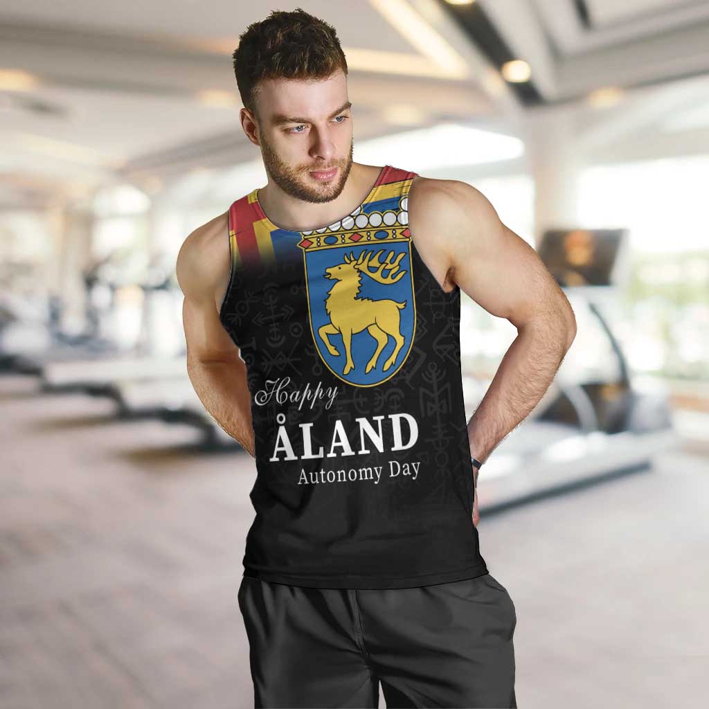 Happy Aland's Autonomy Day Men Tank Top Coat Of Arms