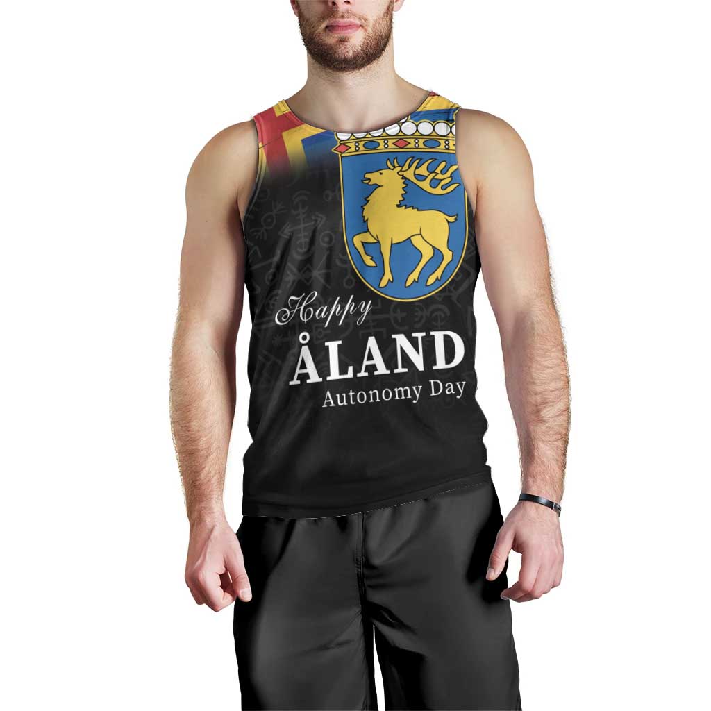 Happy Aland's Autonomy Day Men Tank Top Coat Of Arms