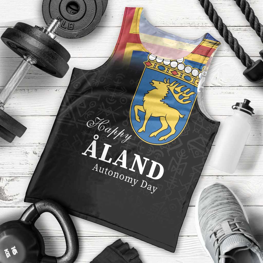 Happy Aland's Autonomy Day Men Tank Top Coat Of Arms