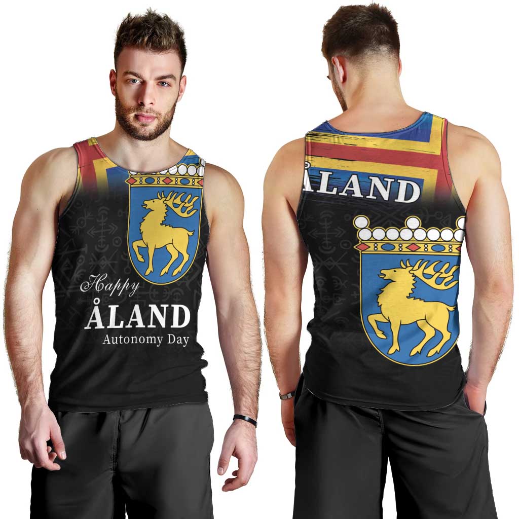 Happy Aland's Autonomy Day Men Tank Top Coat Of Arms