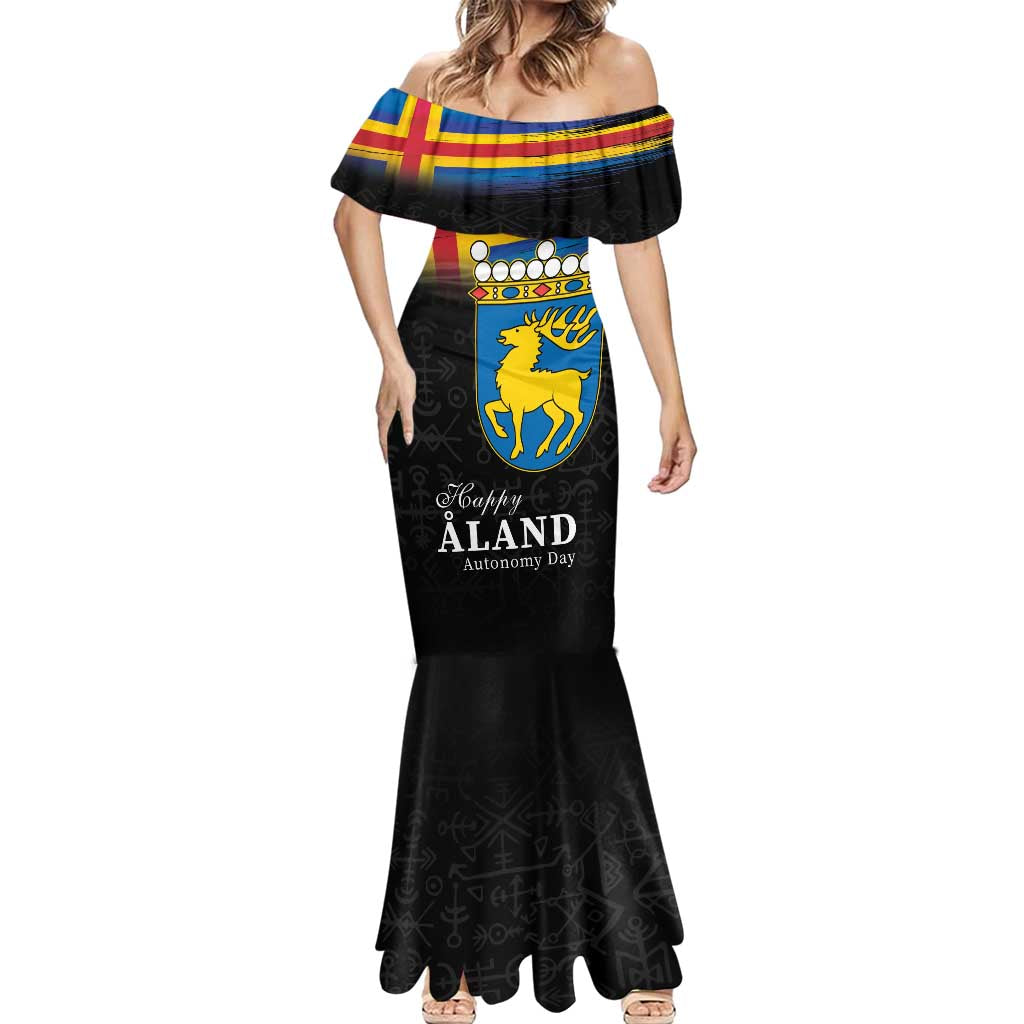 Happy Aland's Autonomy Day Mermaid Dress Coat Of Arms